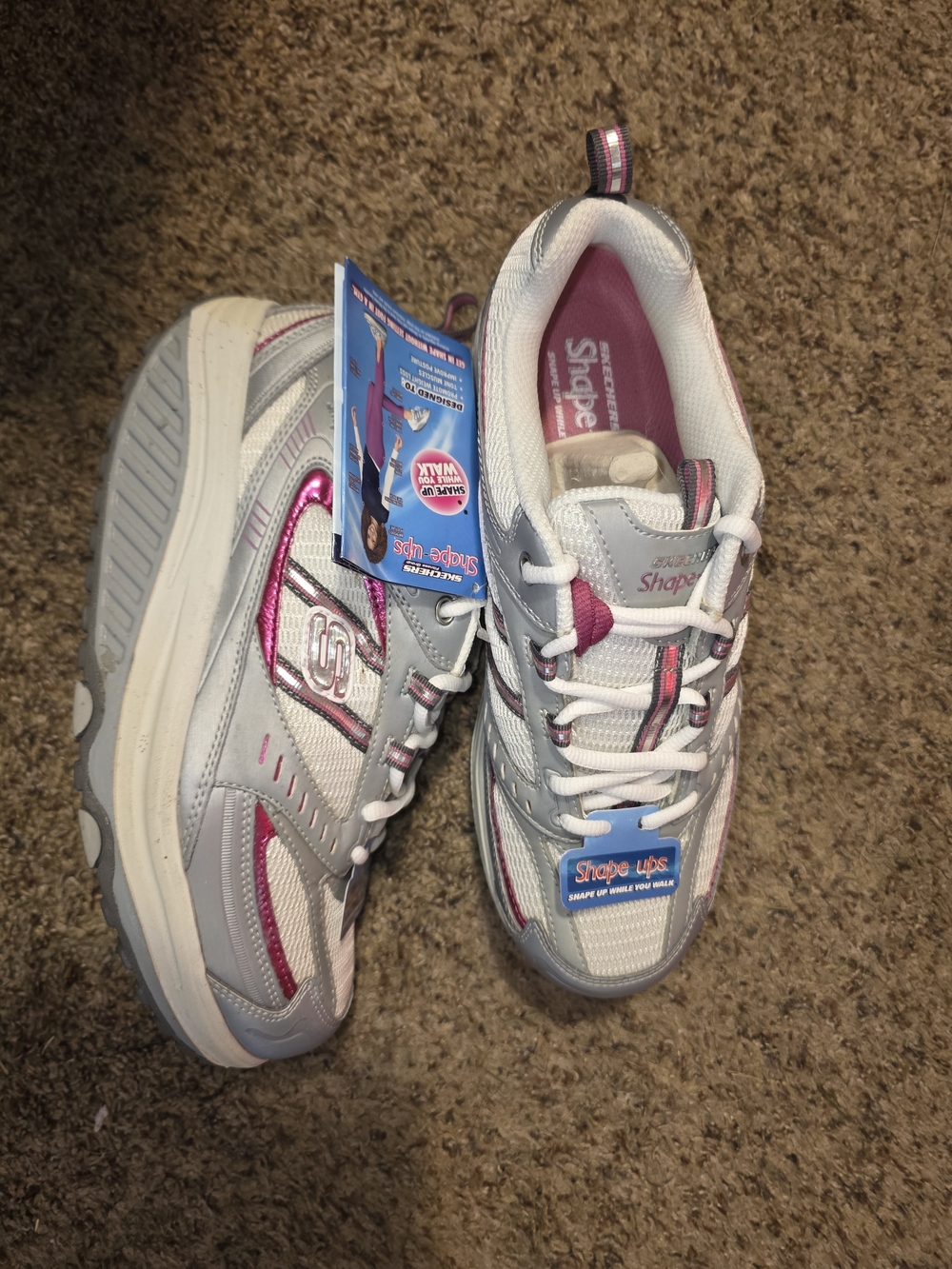 Skechers Kids Gray & Pink Shape-Ups Athletic Sneakers